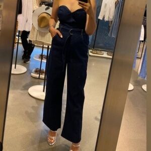 Zara velvet pant and bustier set